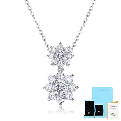 Silver-Tone Floral Pendant Necklace - View 1 - Smonu