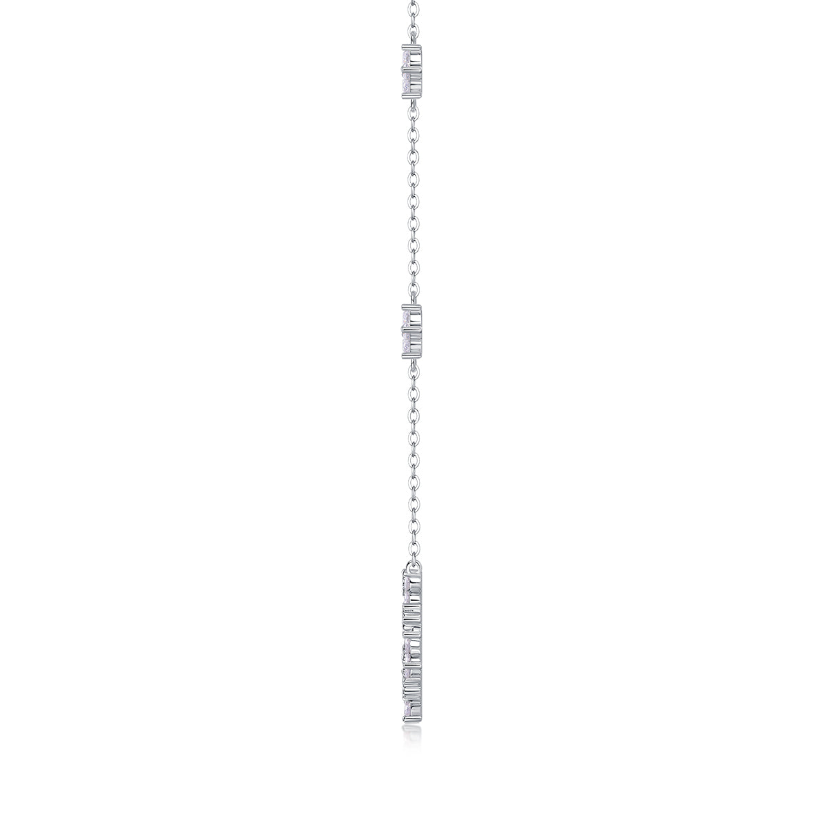 Silver-Tone Celestial Star Pendant Necklace - View 2 - Smonu