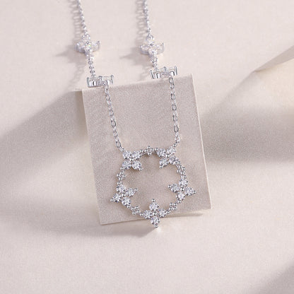 Silver-Tone Celestial Star Pendant Necklace - View 4 - Smonu