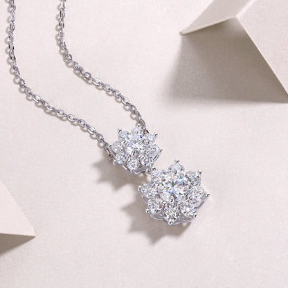 Silver-Tone Floral Pendant Necklace - View 5 - Smonu