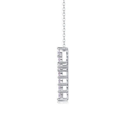 Silver-Tone Pavé Cross Pendant Necklace - View 4 - Smonu